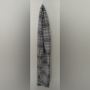 Vintage ECHO 100% Silk Scarf – 1970s/80s Ikat Stripe Design